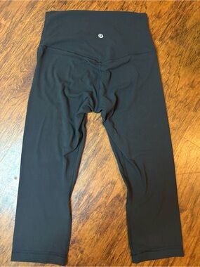 lululemon athletica Black Cropped High-Rise Cropped Leggings